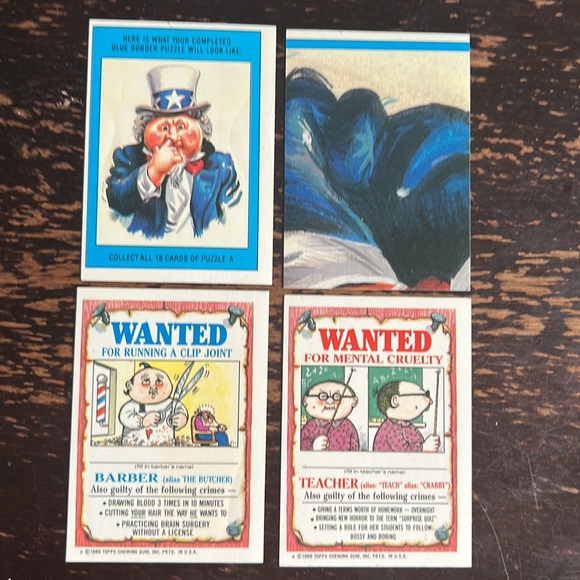 GARBAGE PAIL KIDS. 1986 lot of 4 - Picture 2 of 2